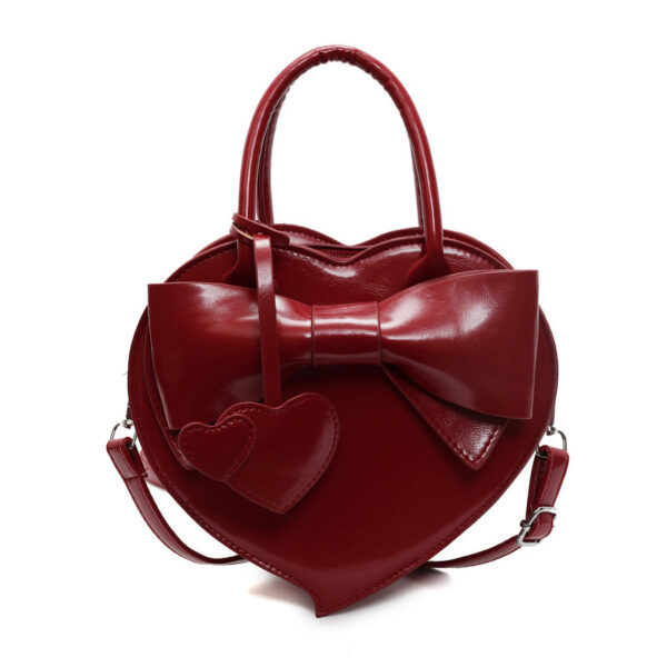 Bow Heart Bag Fashion Portable Shoulder Messenger Bag - Image 5