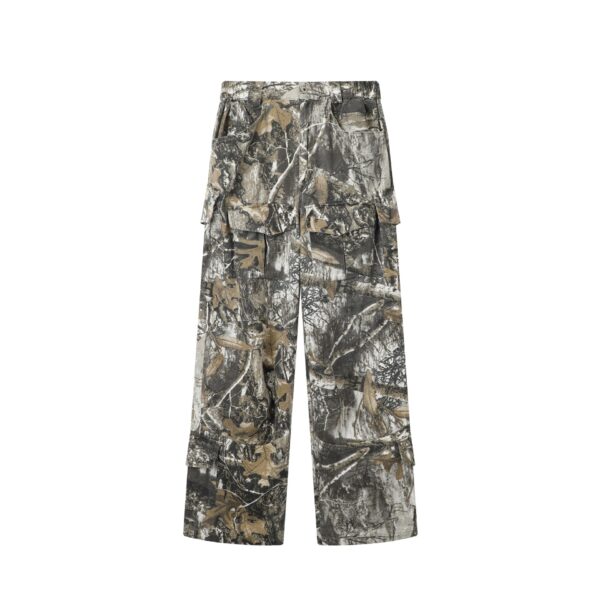 Distressed Camouflage Pants Wide Leg Loose Straight Cargo Pants - Image 6